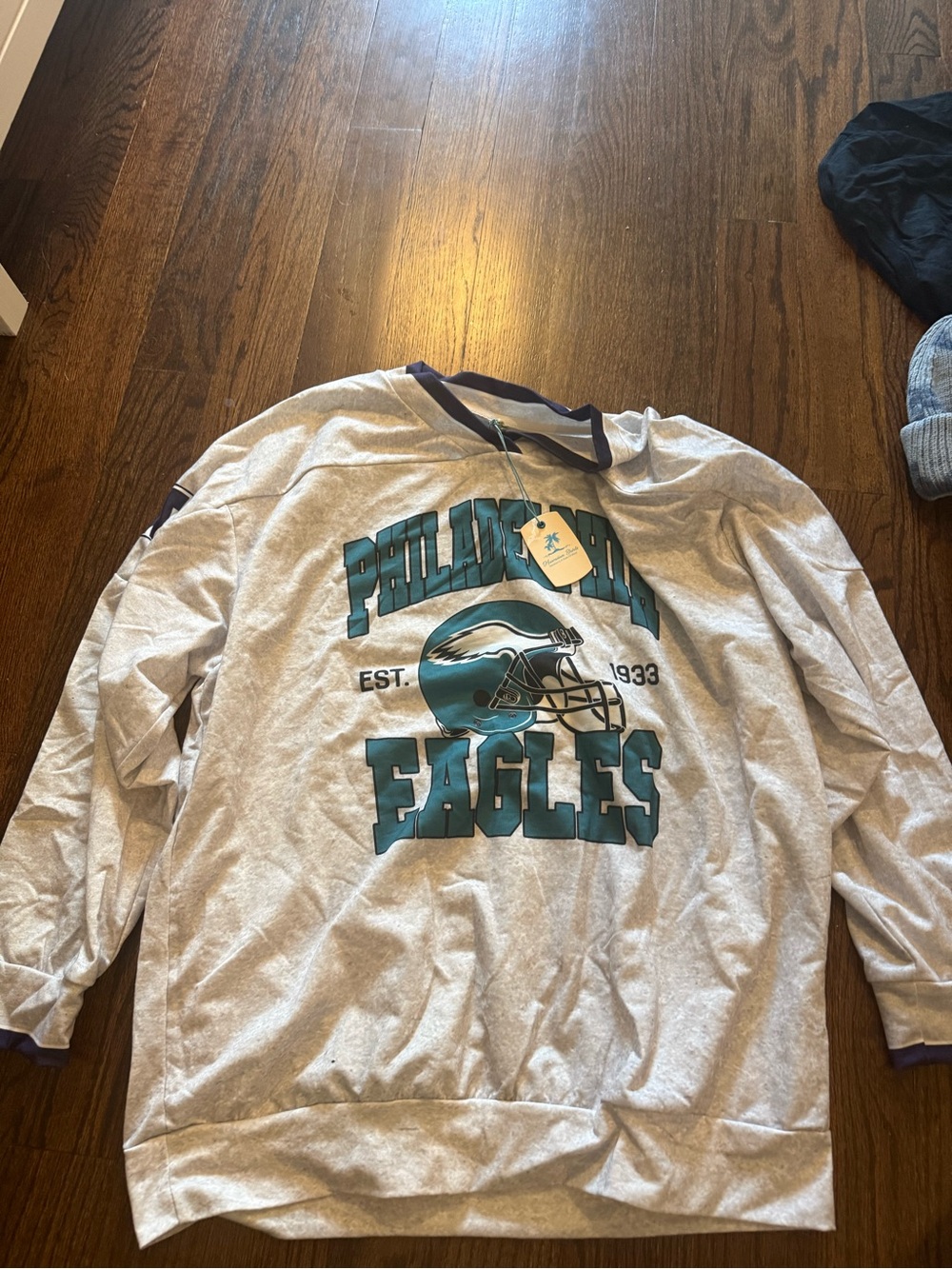Philadelphia Eagles Gray Graphic Pullover Sweater